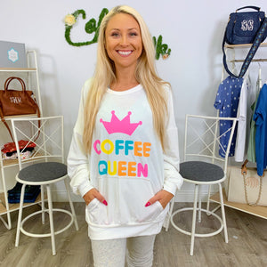 Coffee Queen Slouchy Sweatshirt